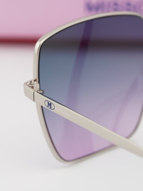 M Missoni MMI 0101/S 0DOH I4 Square Sunglasses - Palladium/Blue main image 7